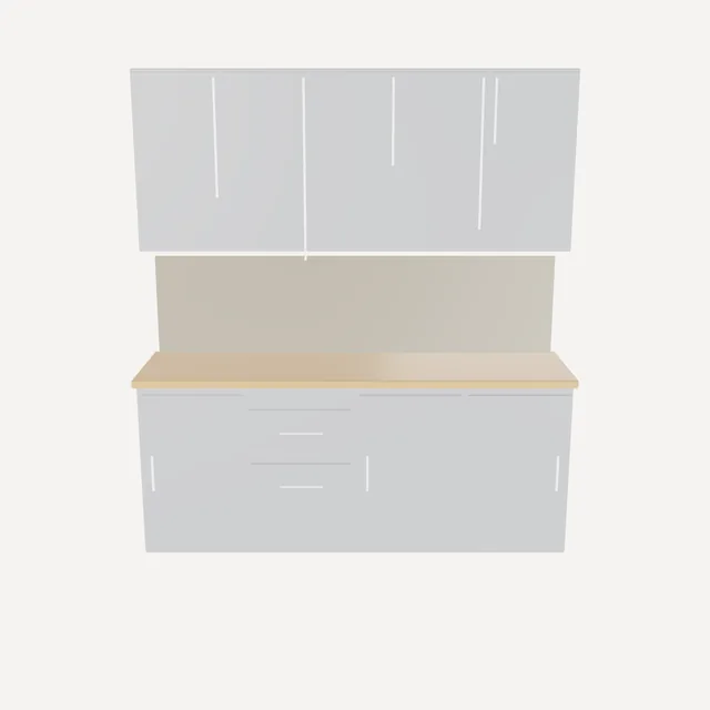Pantry & Backsplash Cermin, tampilan 360 derajat